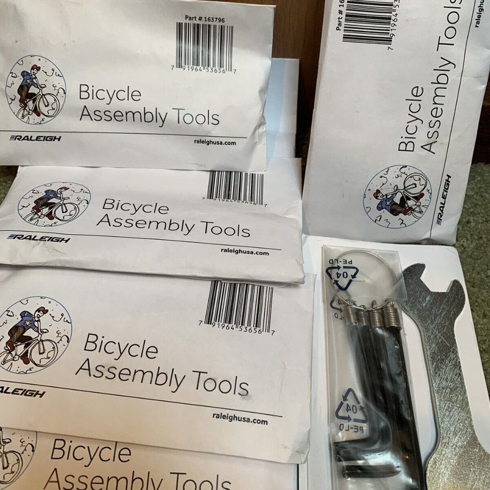 10 New! Raleigh Bicycle Portable Bike 5 Piece Repair Kit Tool Set Allen Wrenches